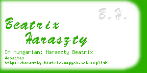 beatrix haraszty business card